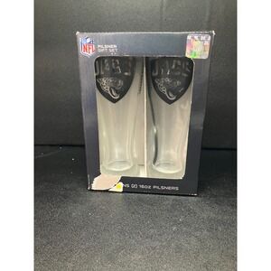 Jacksonville Jaguars‎ Pilsner Glasses, NFL Official Licensed, Pack of 2, 16 oz